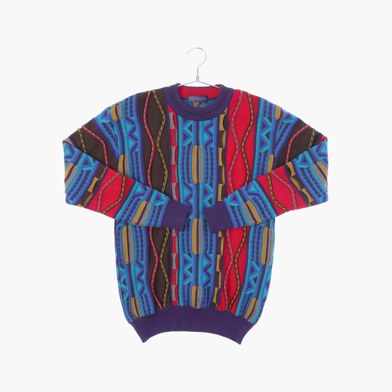 마리아노 루비나찌 울 라운드 패턴 니트/스웨터 공용 L 스윙잉서울